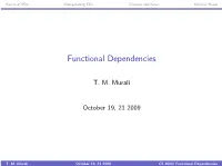 Functional Dependencies