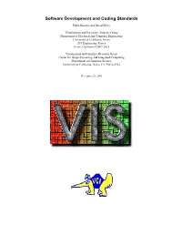 Software Development and Coding Standards