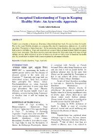 An Ayurvedic Approach