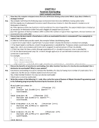 CHAPTER-3 Function Overloading SHORT ANSWER QUESTIONS 1