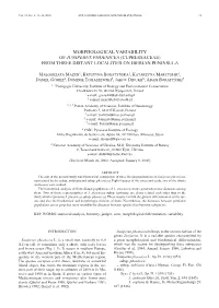 Morphological Variability of Juniperus Phoenicea (Cupressaceae) from Three Distant Localities on Iberian Peninsula