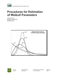 Procedures for Estimation of Weibull Parameters James W