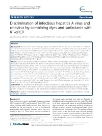 Discrimination of Infectious Hepatitis a Virus and Rotavirus by Combining