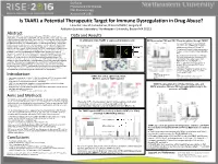 Is TAAR1 a Potential Therapeutic Target for Immune Dysregulation In