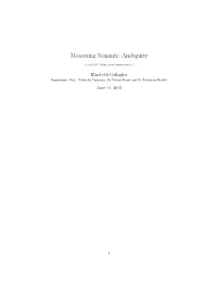 Measuring Semantic Ambiguity