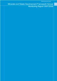 Minerals and Waste Development Framework 2007
