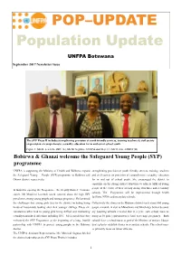 POP–UPDATE Population Update UNFPA Botswana