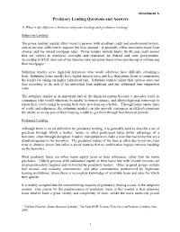 Predatory Lending Questions and Answers