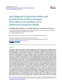 Soil Subgrade's Characterization and Classification of Thies