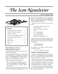 The Icon Newsletter Write("Gen: Starting Up...") Suspend 3 Ralph E