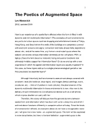 The Poetics of Augmented Space