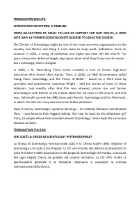 TRANSLATION ENG&gt;ITA SCIENTOLOGY DEFECTORS: A
