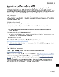 Vaccine Adverse Event Reporting System (VAERS)