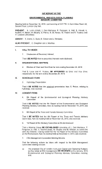 1St Report of the Environmental And
