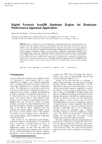 Digital Forensic Innodb Database Engine for Employee Performance Appraisal Application