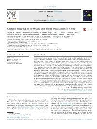 Geologic Mapping of the Urvara and Yalode Quadrangles of Ceres