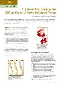 Implementing Enterprise GIS at South African National Parks