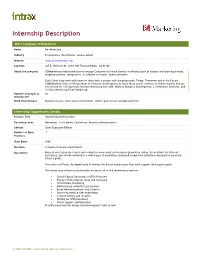 Internship Description