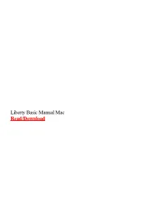 Liberty Basic Manual Mac.Pdf