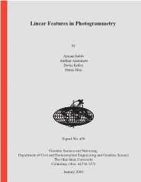 Linear Features in Photogrammetry