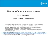 Mars Sample Return (4+1 Architecture)