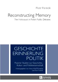 Reconstructing Memory of the Debates And, Most Importantly, the Panorama of Opinions Revealed in the Process