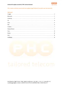 Android 6.0 Update Overzicht | PHC Tailored Telecom
