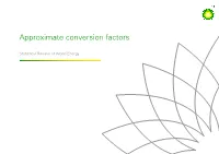 Approximate Conversion Factors