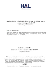 Authoritative Linked Data Descriptions of Debian Source Packages Using ADMS.SW Olivier Berger, Christian Bac