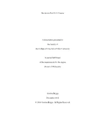 Borders in Post 9/11 Cinema a Dissertation Presented to the Faculty