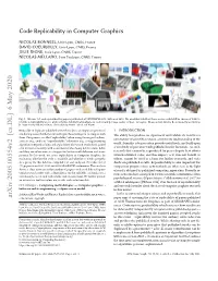 Code Replicability in Computer Graphics