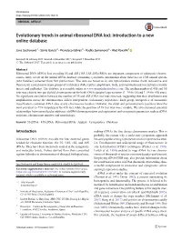 Evolutionary Trends in Animal Ribosomal DNA Loci: Introduction to a New Online Database