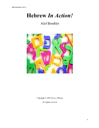 Hebrew in Action! Alef Booklet