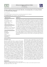 Javanese Language Preservation in the Global Era: Determining Effective Teaching Methods for Elementary School Students Advances