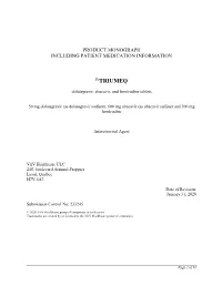 Non-Anntoated Product Monograph