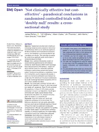 Paradoxical Conclusions in Randomised Controlled Trials with 'Doubly Null