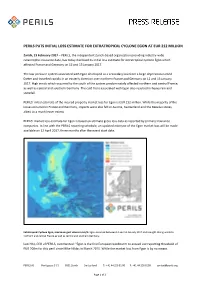 PERILS Press Release