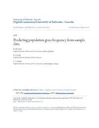 Predicting Population Gene Frequency from Sample Data R