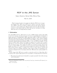 RDF in the JRS Server