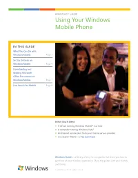 Using Windows Mobile