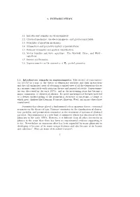 1. INTRODUCTION 1.1. Introductory Remarks on Supersymmetry. 1.2
