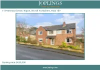 11 Primrose Drive, Ripon, North Yorkshire, HG4 1EY Guide Price £420,000