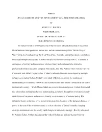 Abstract JULIAN CORBETT and the DEVELOPMENT of a MARITIME