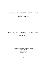 Access Management and Property