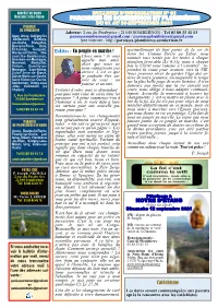 Bulletin D'information N° 01