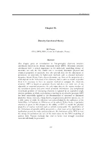 Density Functional Theory