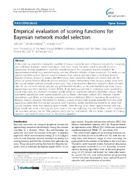 Empirical Evaluation of Scoring Functions for Bayesian Network Model Selection