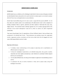Gender Basic Course 2013