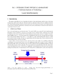 Laser Interferometry