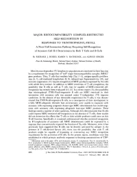 Major Histocompatibility Complex-Restricted